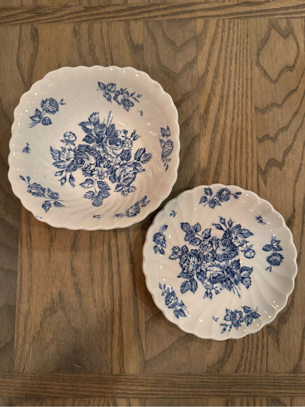 VTG Johnson Brothers made in England Devon Sprays Iron Stone Bowl & Saucer